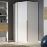 Forte »TOPSELLER! Kleiderschrank, 4 Einlegeböden, Kleiderstange aus Metall«, (Maße: B/H/T ca. 128/215/103cm), Türanschlag rechts/ links wechselbar, Stauraumwunder