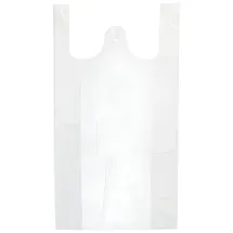Papstar Hemdchen-Tragetaschen, HDPE 48 cm x 27 cm x 12 cm weiß 2500 Stück