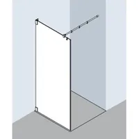 Kermi Filia Glasanlage FITWG12020VAK 120x200cm, silber hochglanz, ESG klar, mit 45Grad Stabilisierung