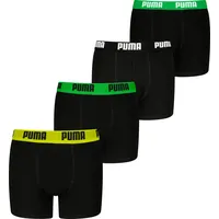 Puma Boxershort 4er Pack in Schwarz/Grün | Gr.: 146/152