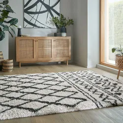 Hochflor-Teppich FLAIR RUGS "SOUQ LINES", beige (elfenbeinfarben), B:120cm H:40mm L:170cm, Kunstfaser, Teppiche, Souq Lines Teppich im Berber-Stil