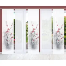 home in green Schiebevorhang ¦ rot ¦ Synthetik ¦ Maße (cm): B: 60 H: 245