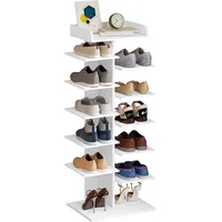 Woltu Schuhregal mit 12 Ebenen, weißer Schuhschrank für Flur,