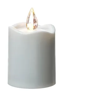 MARELIDA LED Grabkerze H 9,5 cm gelb