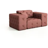 Fun Möbel Sessel Designersessel CHANTAL in Stoff Opera Velvet Koralle