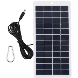 5W 12V Polykristallines Solarpanel Tragbares Solarstrom-Mini-Hocheffizienz-Solarmodul mit Gleichstrom Port weiß
