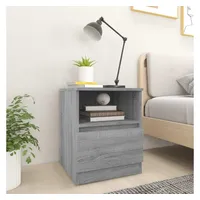 VidaXL Nachttisch Grau Sonoma 40x40x50 cm Holzwerkstoff