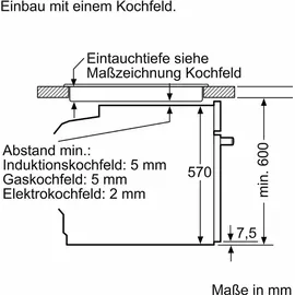 Siemens 3D-Heißluft Hydrolyse + h|tech Kochfeld 78cm Bräterzone
