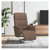 vidaXL Relaxsessel mit Fußteil Polyester 55,8 x 104,5 x 87,2 cm Braun drehbar