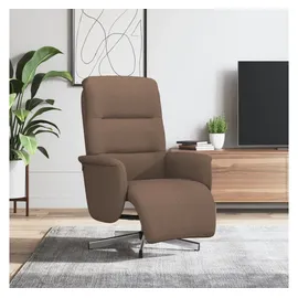 vidaXL Relaxsessel mit Fußteil Polyester 55,8 x 104,5 x 87,2 cm Braun drehbar