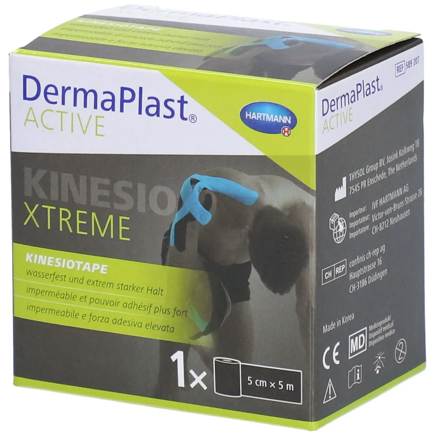 Hartmann Dermaplast® Aktiv-Kinesiotape Xtreme 5cm x 5m noir