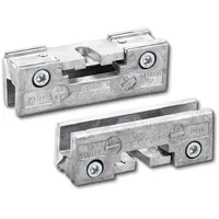 GEZE - Set Glasklemmplatte 30mm, Aluminium eloxiert
