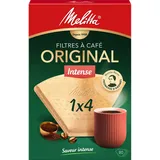 Melitta Kaffeefilter, Größe 1 x 4, für Filterkaffeemaschine, intensiver Gourmet, braun