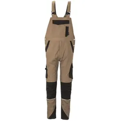 Stretch-Latzhose "Norit" - 106 - sand/schwarz