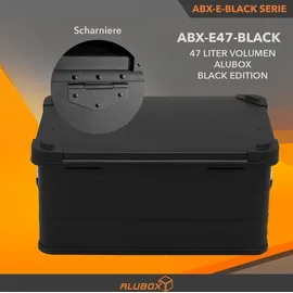 AluBox Alukiste 47 Liter Schwarz 59,5 x 39 x 29 cm