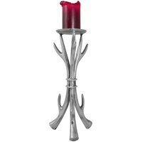 Vintage Shabby Chic Deko-Kerzenständer Geweih aus poliertem Aluminium/Kerzenleuchter ca.33x16cm / handgefertigt / Trendyshop365