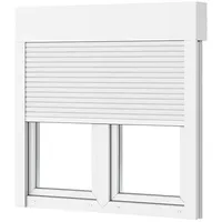 Solid Elements Kunststofffenster  (120 x 137 cm, DIN Anschlag: Links/Rechts, Weiß, Integrierter Aufsatzrollladen)
