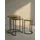 KADIMA DESIGN Eleganter Satztisch Metall Rund, 3er Set, Aluminium Gold/Schwarz