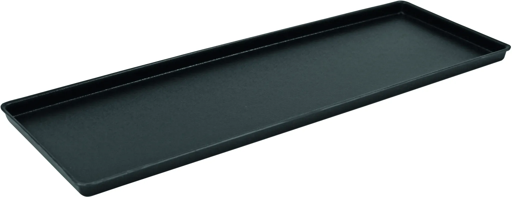 Gastro Schneider ABS Auslagetablett schwarz 195 x 580 x 20 mm, genarbte Oberfläche | Mindestbestellmenge 4 Stück