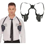 Fiestas Guirca Kostüm, Polizei Holster Weste Kostüm Karneval Detektiv Zubehör Fasching Agen braun