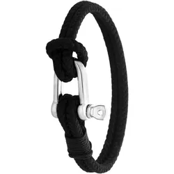 Lucardi Armband Stoff silbern Herrenschmuck   Damen 