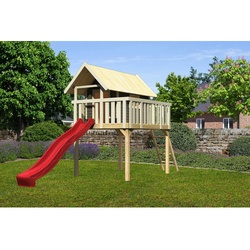 KARIBU Spielturm, BxHxT: 198 x  329,5 x  243 cm, natur - braun