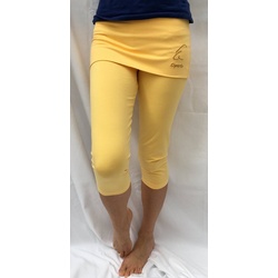 ESPARTO Yogahose Capri, 3/4-Yoga-Rockhose Thanda mit Rockelement gelb XL