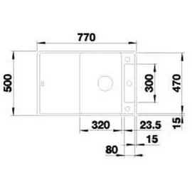 Blanco Axia III 45 S-F weiß + Excenterbetätigung + InFino + Holzschneidbrett