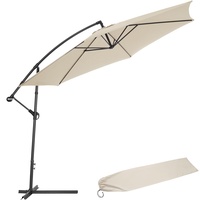 Tectake Ampelschirm Ø 350 cm beige inkl. Schutzhülle