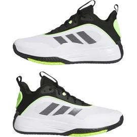 adidas Own The Game 3 Mid-Top Basketballschuhe Herren JS2173 - cloud white/core black/lucid lemon 46 2/3