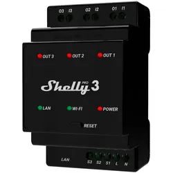 Shelly Pro 3, WLAN & LAN Schaltaktor