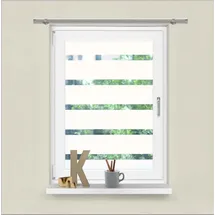 Gardinenbox Fensterfolie selbsthaftend Streifen 10 cm 67x200 cm Sichtschutzfolie Anti-UV statische Haftung Folie selbstklebend 201916000