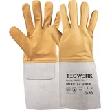 tecwerk Schweißerhandschuhe Mexico Z Super Gr.9 gelb/grau EN 388/407/12477 10PA TW