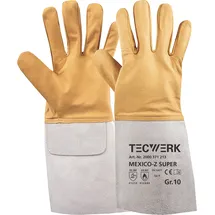 tecwerk Schweißerhandschuhe Mexico Z Super Gr.9 gelb/grau EN 388/407/12477 10PA TW