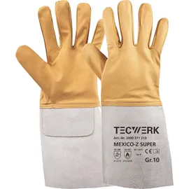 tecwerk Schweißerhandschuhe Mexico Z Super Gr.9 gelb/grau EN 388/407/12477 10PA TW
