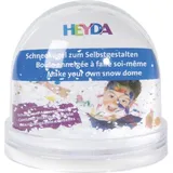 Heyda 204888400 Schneekugel zum Selbstgestalten aus Acryl, 9 x 8,5 cm