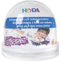 Heyda 204888400 Schneekugel zum Selbstgestalten aus Acryl, 9 x 8,5 cm
