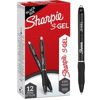 Sharpie S-Gel 0.7mm Gelroller Schwarz 12 Stück(e)