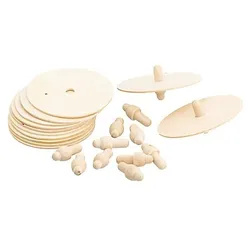 Bastelset Holz-Kreisel, für 12 Kreisel