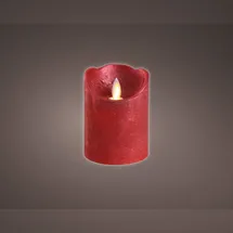 Lumineo LED Kerze 7,5 x 10 cm rot