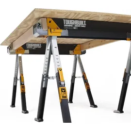 ToughBuilt Konstruktionsböcke Holz/Stahl orange 1 x Paar 1180 kg