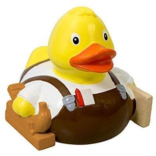 ZYZYZK Quietsche-Ente Gummiente Badeente Tischler - Gelb - 1 Stück - Unisex - Kid - Badezeug
