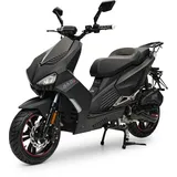 Burnout Motorroller BAD s Mattschwarz, 125 ccm, 85 km/h, Euro 5, Keyless Go & Alarmanlage schwarz