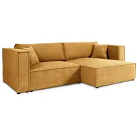 Furnisell Ecksofa, Gelb, Textil, 4-Sitzer, seitenverkehrt montierbar, 245x148 cm, Wohnzimmer, Sofas & Couches, Wohnlandschaften, Ecksofas