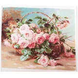 Luca-S Gobelin Set Korb mit Rosen Zählmuster