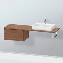 Duravit L-Cube 72x54,7cm, Nussb Nat, f Kons, 1 Auszug