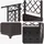 vidaXL Hochbeet mit Rankgitter und Dach 202,5 x 40 x 123 cm Braun