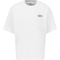 T-Shirt ALPHA INDUSTRIES "Alpha Industries Men - T-Shirts Signature Back Print T", Herren, Gr. 2XL, weiß, Obermaterial: 100% Baumwolle, Kurzarm, Shirts