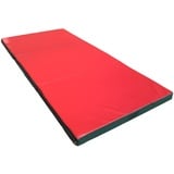 NiroSport Klappbare Turnmatte Weichbodenmatte Sportmatte für Turnhallen Rot/Grün, 300 x 100 cm