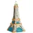 Brubaker Eiffelturm - Handbemalte Weihnachtskugel aus Glas - 14 cm Baumkugel Paris Dekoration - Weiß, Gold und Blau - Mundgeblasener Christbaumschmuck - Figur Lustig Deko Anhänger